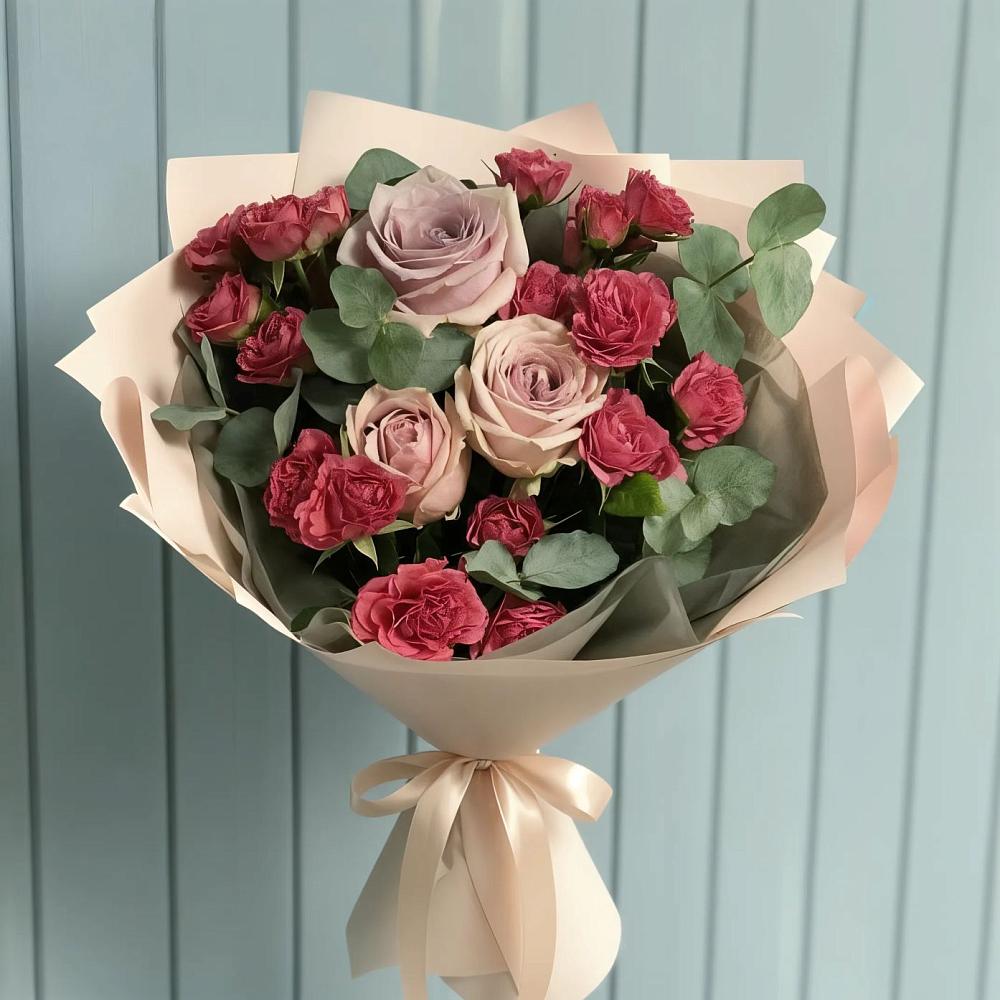 Букет цветов из: Гвоздики и Розы в Горки