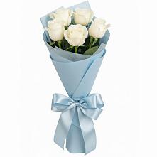 Букет 5 Белых роз Проуд в Горки
