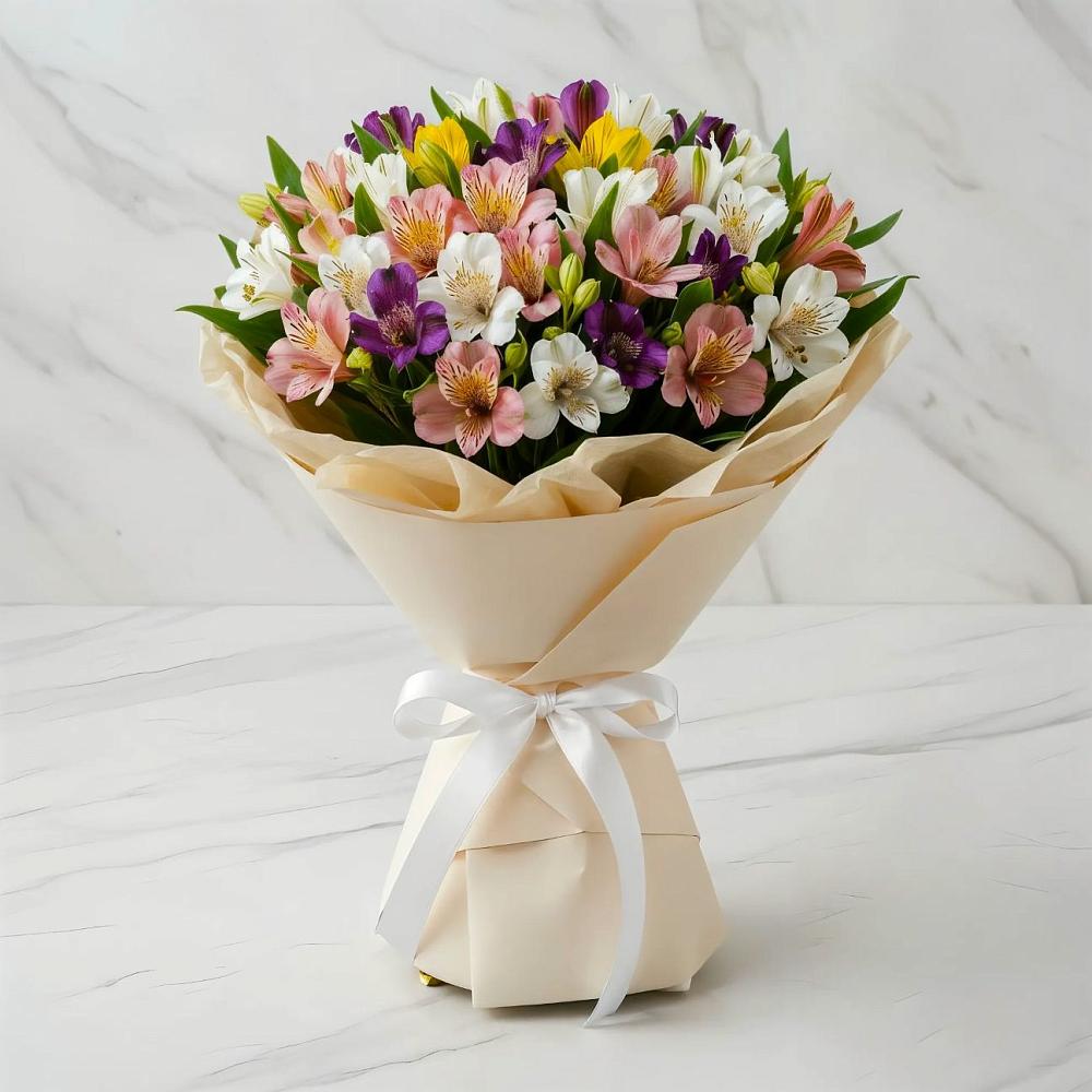 Букет цветов из: Альстромерии в Горки