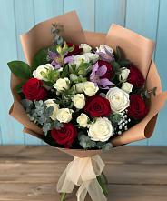 Букет цветов из:  Розы и Альстромерии в Горки