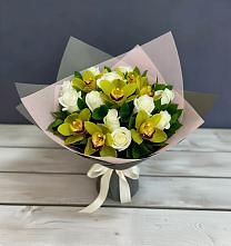 Букет цветов из:  Орхидеи и Розы в Горки