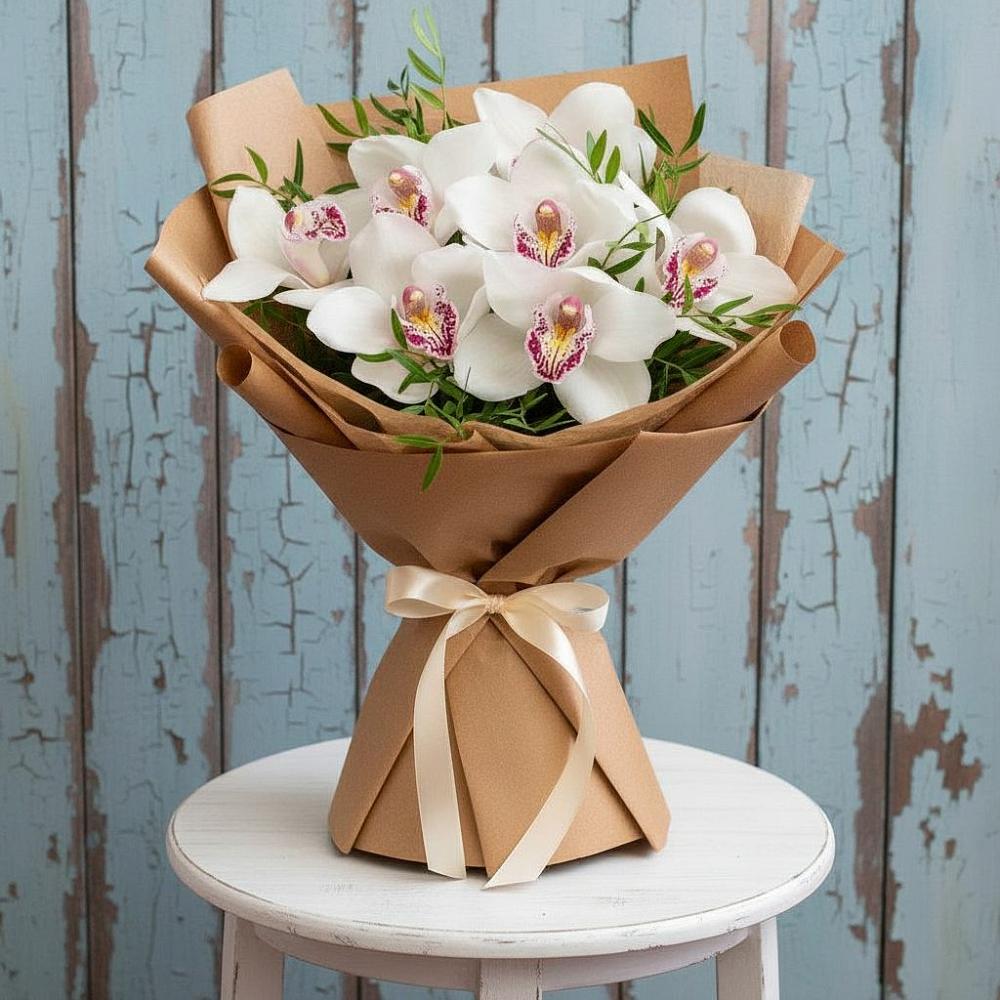 Букет цветов из: Орхидеи и Розы в Горки