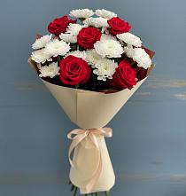 Букет цветов из:  Розы и Хризантемы в Горки