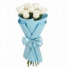 Букет 7 белых роз Проуд в Горки