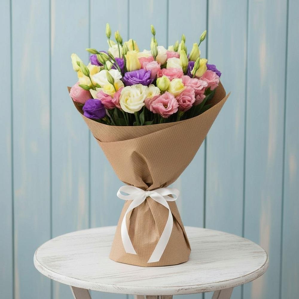 Букет цветов из: Лизиантусы в Горки