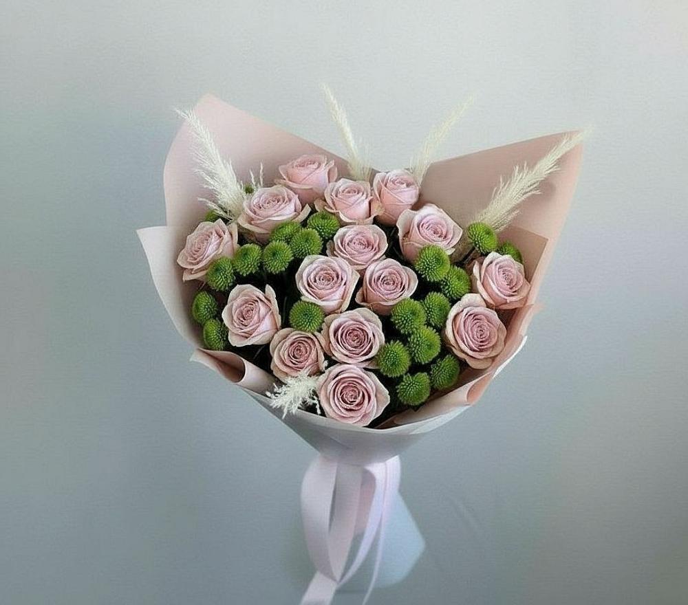 Букет цветов из: Розы и Хризантемы в Горки