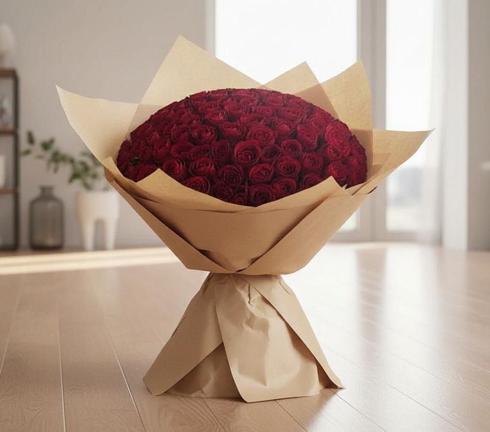 Букет 101 Красная роза в Горки