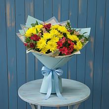 Букет цветов из:  Альстромерии и Хризантемы в Горки