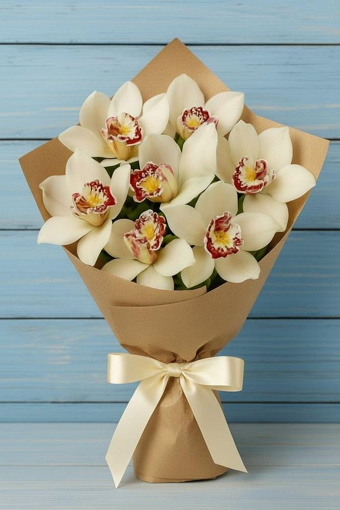 Букет цветов из: Орхидеи и Розы в Горки